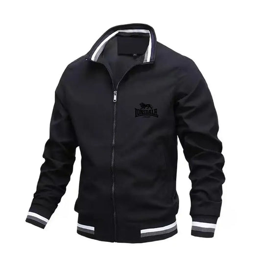 2024 LONSDALE Logo Aviator Stand Collar Jacket Men's Casual Slim Baseball Jacke image 0