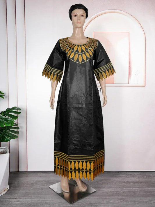 2024 Dashiki African Dresses for Women Summer Autumn 3/4 Sleeve Plus Size Long  image 0