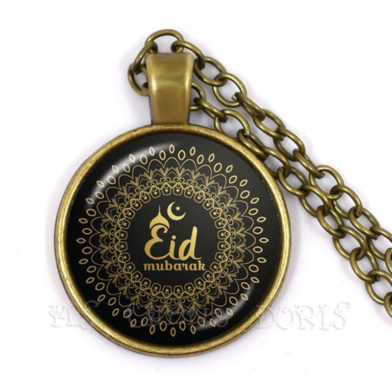 Gold-color 25mm Glass Muslim Islamic Allah Arab Muslim Necklace For Muhammad Re image 7
