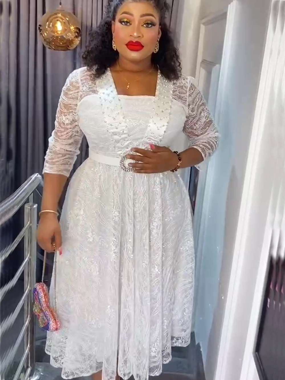 Elegant African Dresses for Women Plus Size Turkey Wedding Party Long Dress Das image 0
