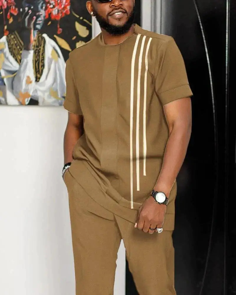 Men 2 Piece Sets 3D Printed Casual Trend Oversized Summer Sportwear Suit Short image 1