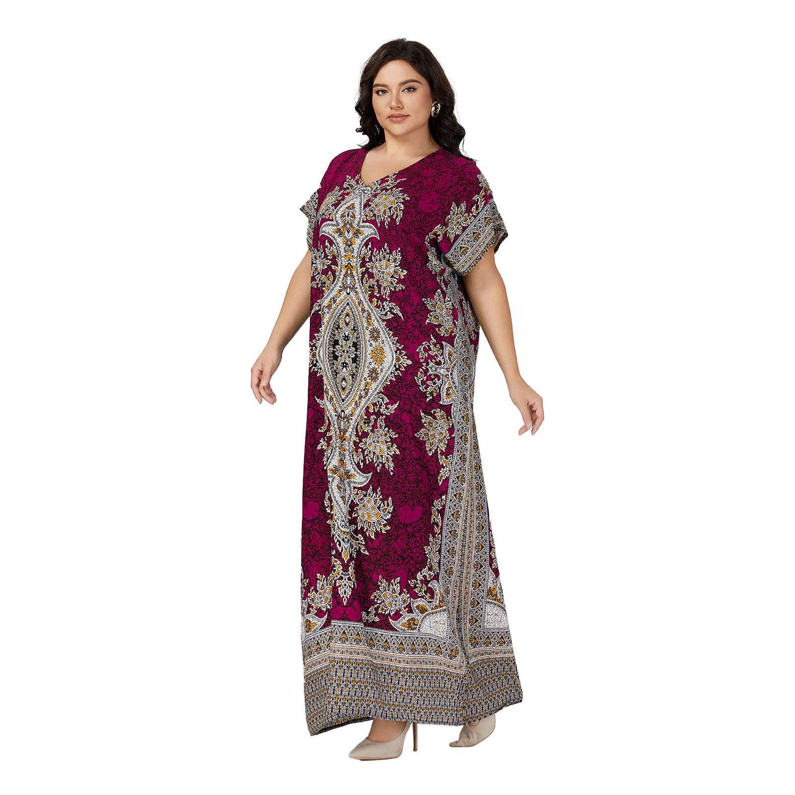 PlusSize Moroccan Traditional Dress Abaya For Women's Kaftan African Beach Dash image 6