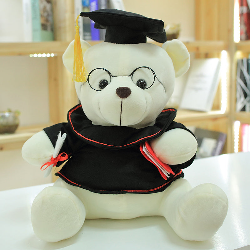 1pc 18cm Cute Graduate Dr. Bear Plush Toy Stuffed Bear kawaii Toys Funny Gradua image 7
