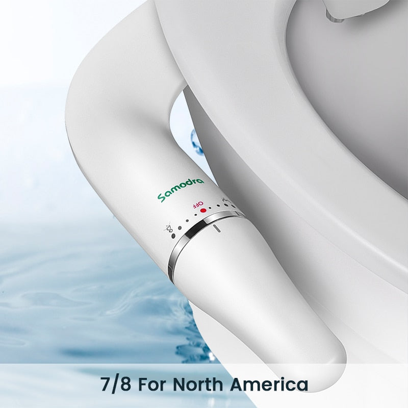 SAMODRA Toilet Bidet Ultra-Slim Bidet Toilet Seat Attachment With Brass Inlet A image 3