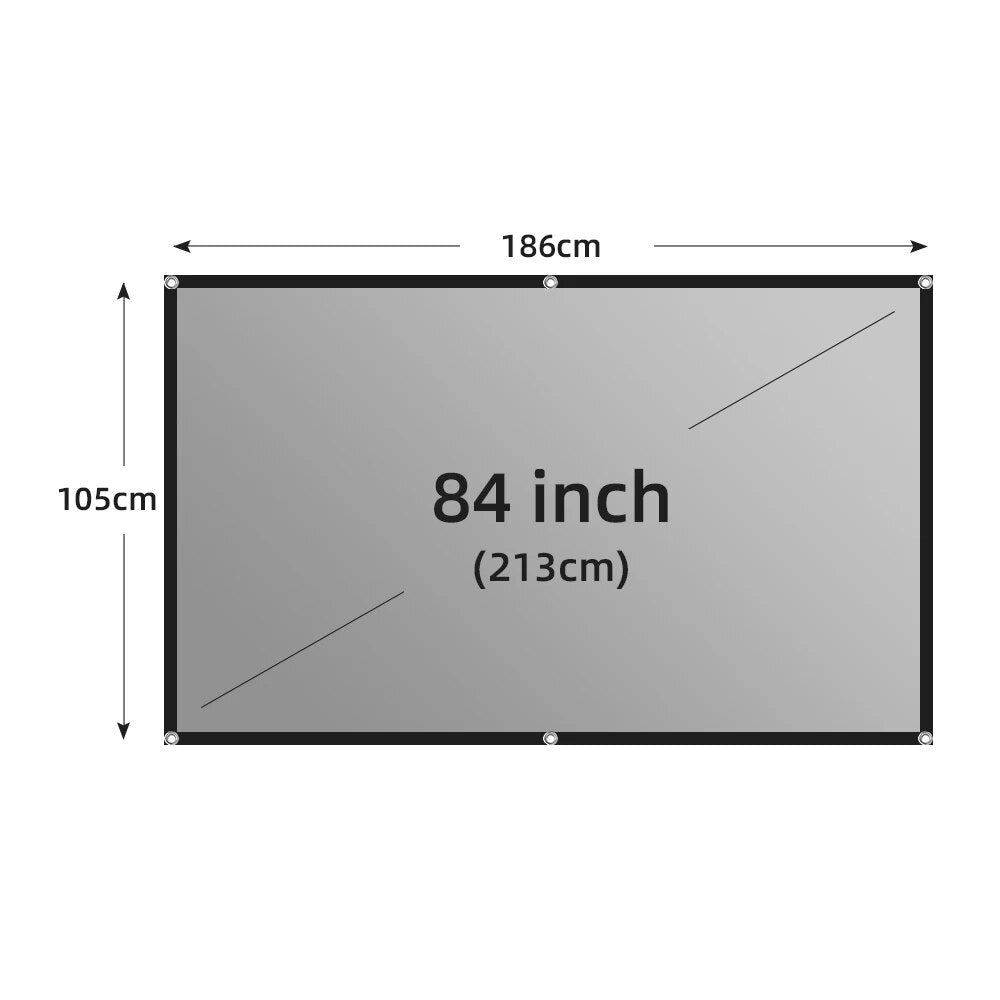 VEIDADZ Projector Screen Metal Grey Anti-Light 60-133 inch 30ƒ€š° Viewing Angle 16 image 5