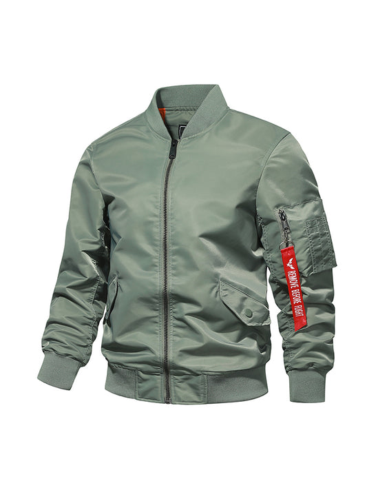 Military Tactical Male Army MA-1 Flight Bomber Jacket Baseball Varsity College  image 0