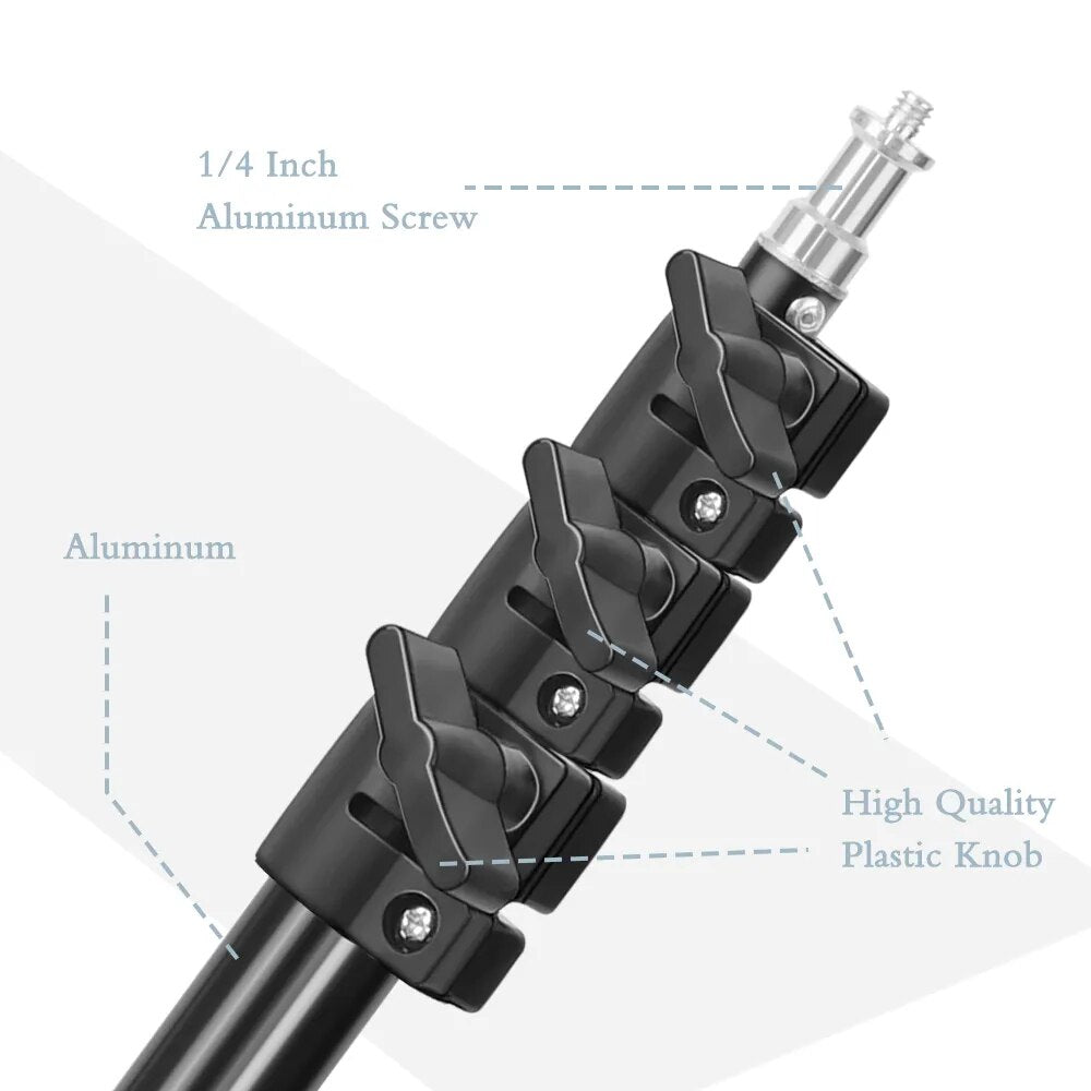 37/68/100/150/200CM Selfie Light Tripod 1/4 Screw Head Photography Portable Sta image 12