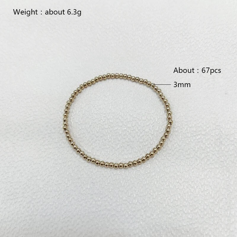 Fashion Jewelry 18K Gold Plated Waterproof Metal Ball High Quality Smooth Diame image 3