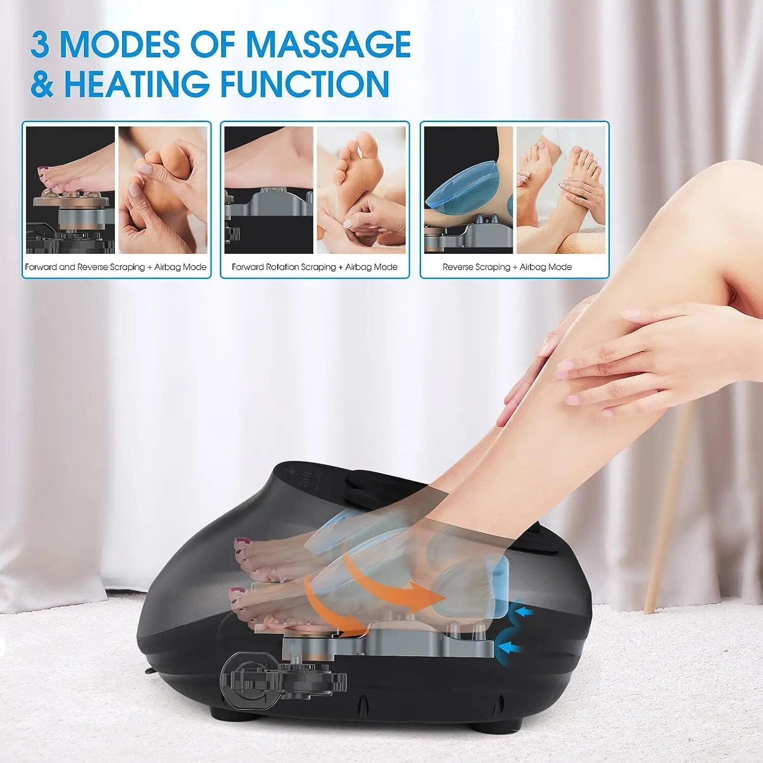 Foot Massager Machine with Heat and Massage Gifts for Men and Women Shiatsu Dee image 2
