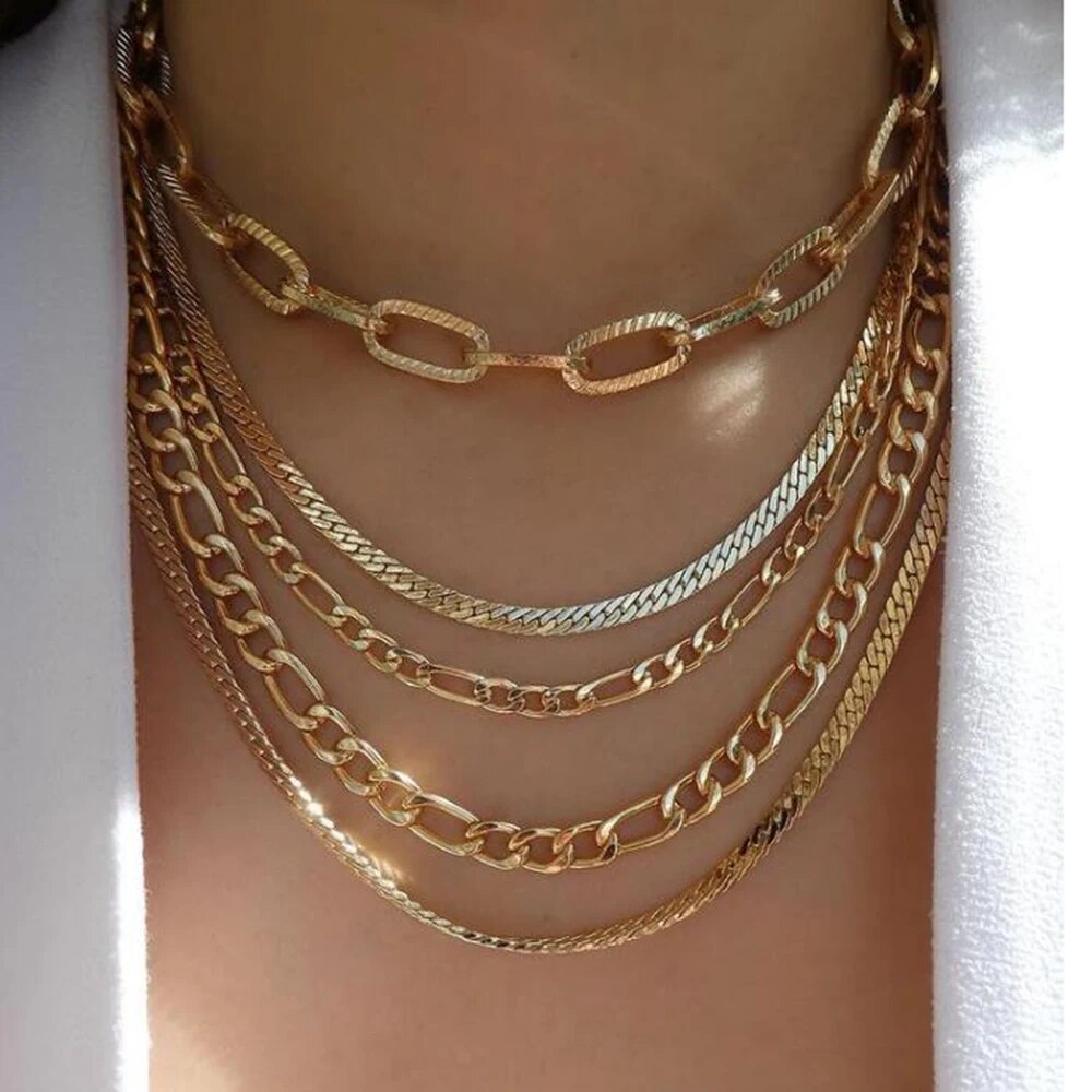 bls-miracle Bohemia Gold Color Multiple Styles Necklace For Women Trendy Multi- image 32