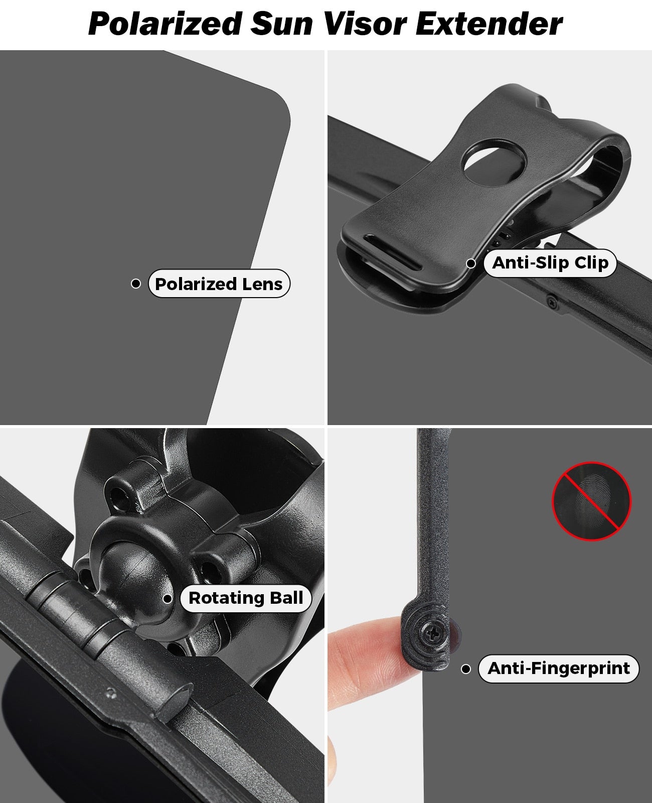Universal Car Sun Visor Anti-Dazzle Anti-UV Adjustable Blocker Polarized Sunsha image 9