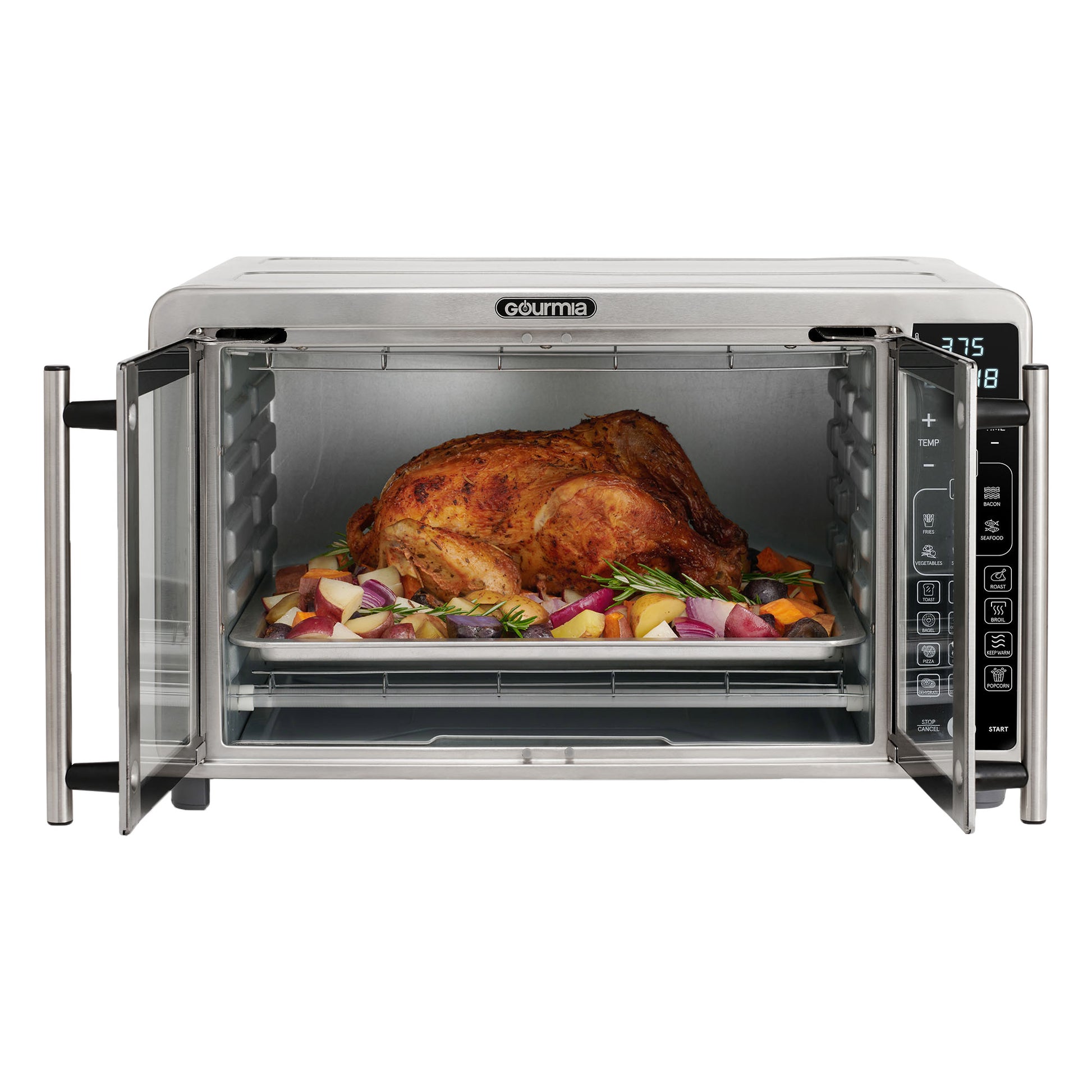 Gourmia XL Digital Air Fryer Toaster Oven with Single-Pull French Doors image 6