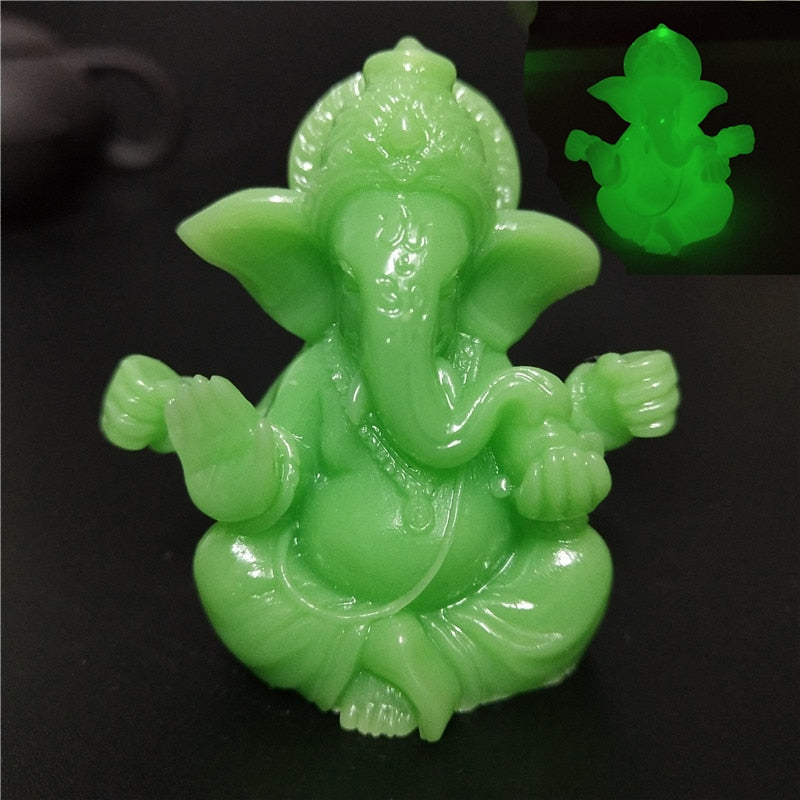 Gold Lord Ganesha Buddha Statue Elephant God Sculptures Ganesh Figurines image 3