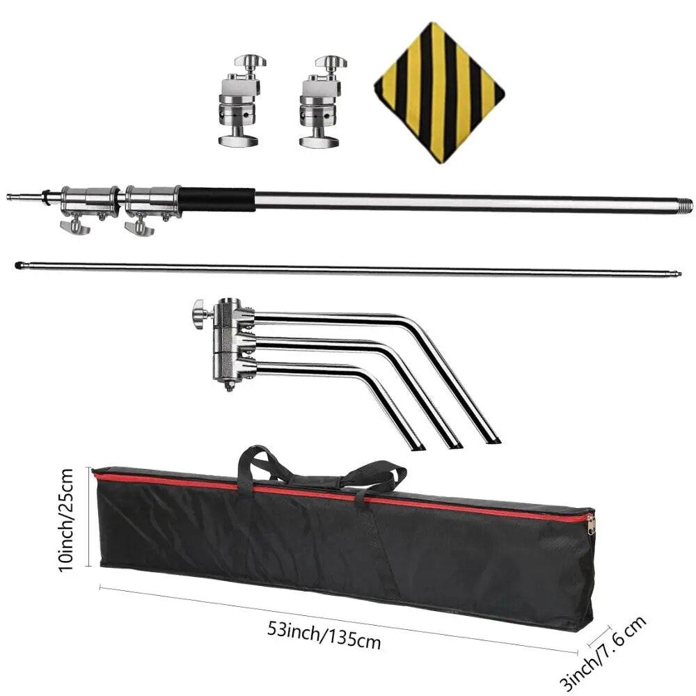 2.6M/8.5FT Stainless Steel Century Foldable Light Stand Tripod Magic Leg Photog image 3