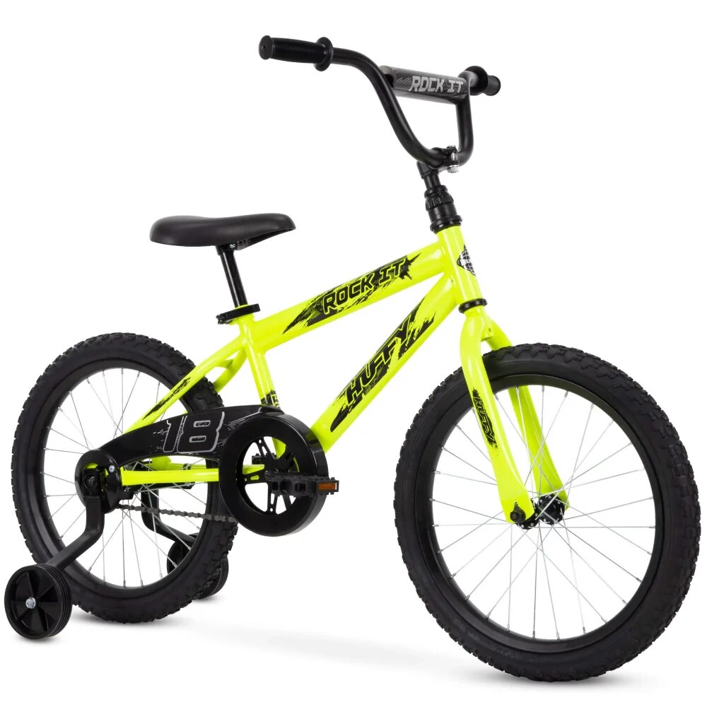 18 In. Rock It Boy Kids Bike, Neon Powder Yellow Carbon Bike Frame image 2