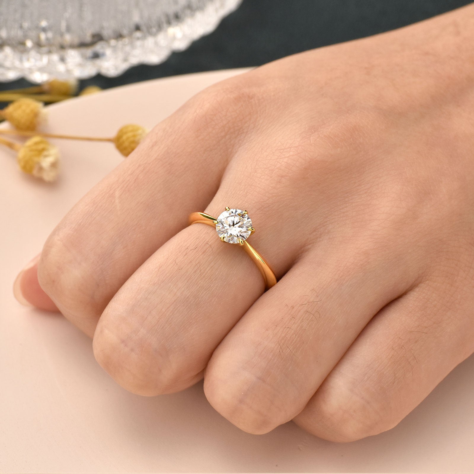 Newshe Yellow ＆ Rose Gold Solid 925 Sterling Silver Wedding Engagement image 2