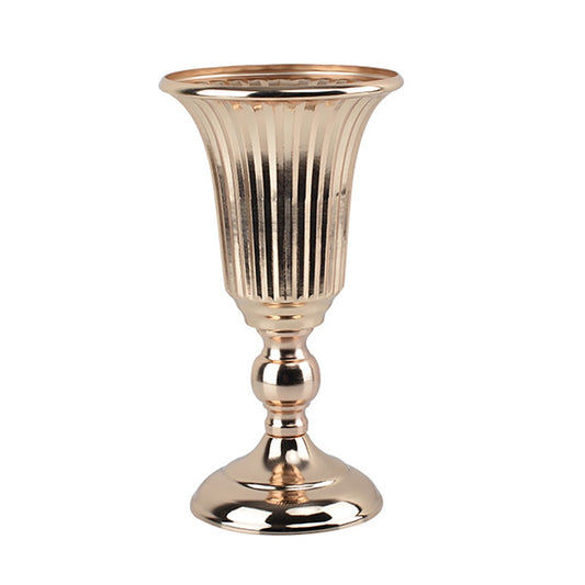 Golden Candlestick Table Top Decoration European Style Flower Vase Decoration S image 0