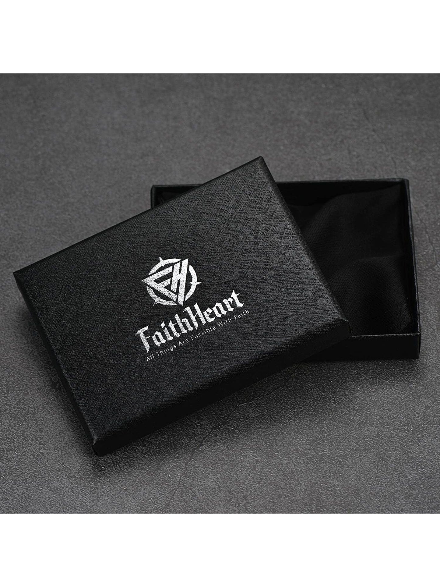 FaithHeart Women Christian Cross Pendant Necklace,Stainless Steel/Black/Gold Pr image 28