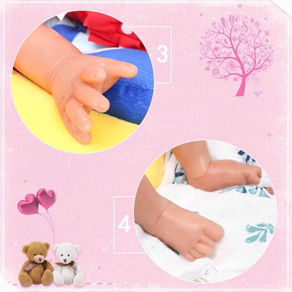 IVITA WG1515 50cm 3.96kg 100% Full Silicone Reborn Baby Dolls Realistic Blue Ey image 4