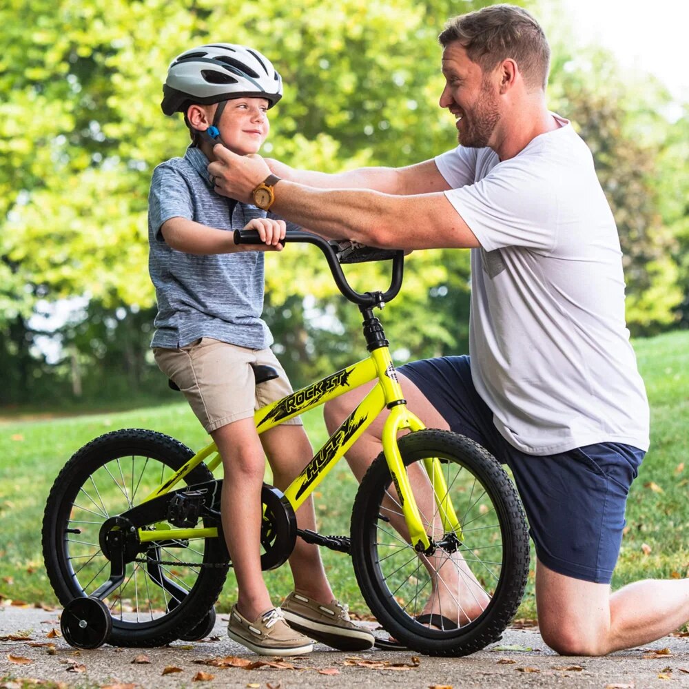 18 In. Rock It Boy Kids Bike, Neon Powder Yellow Carbon Bike Frame image 4