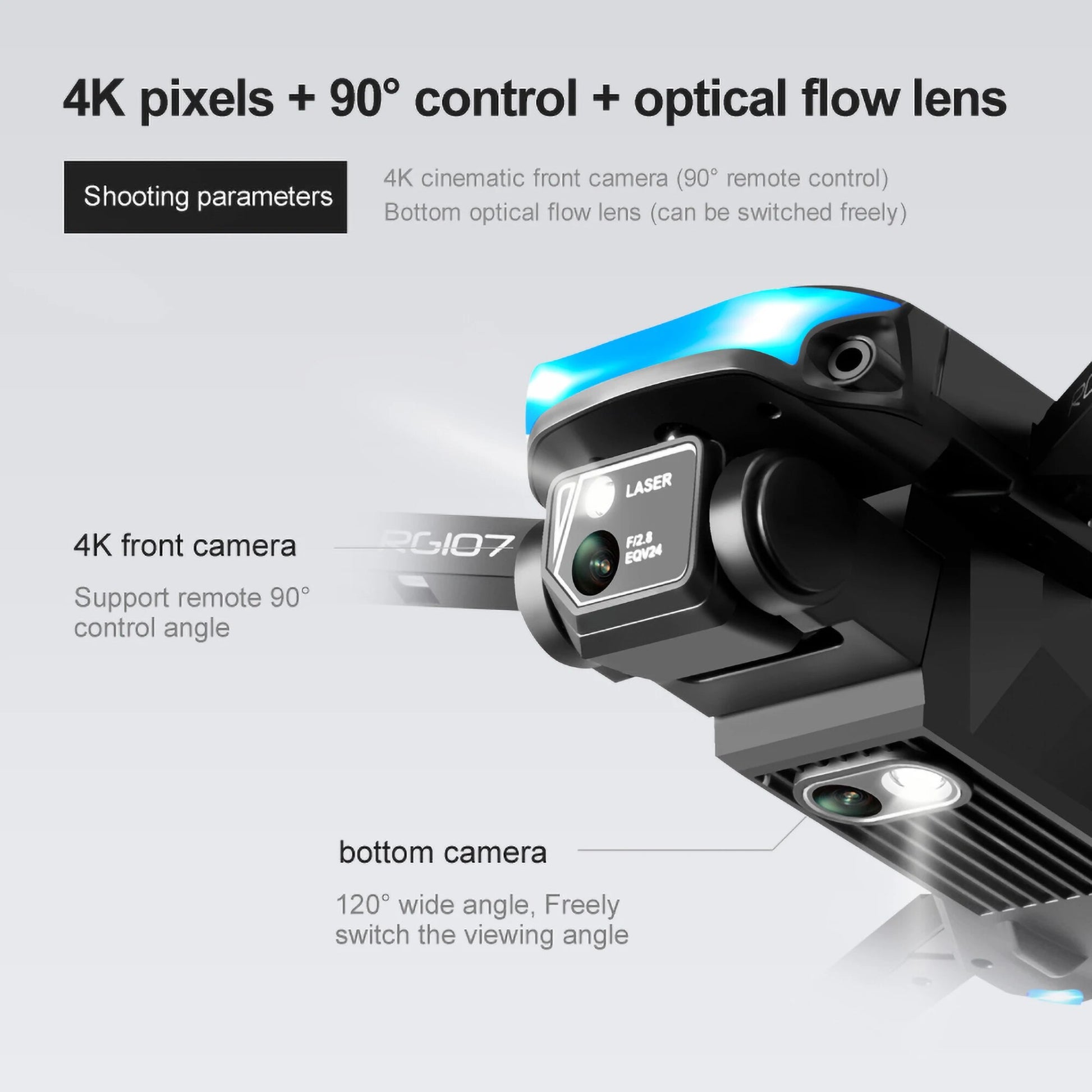 2023 RG107 Mini Drone Obstacle Avoidance HD drone 4k profesional Dual Camera Op image 10