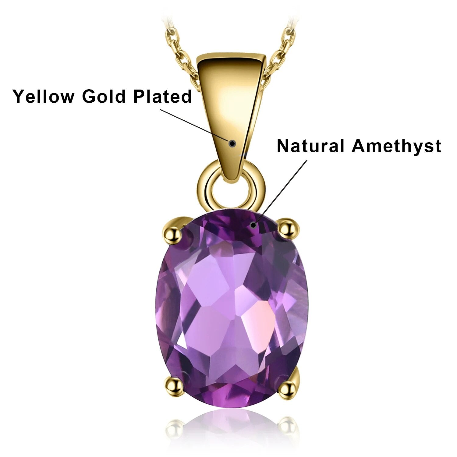 JewelryPalace Rose Gold Yellow Gold Plated Natural Amethyst Citrine Garnet Topa image 1
