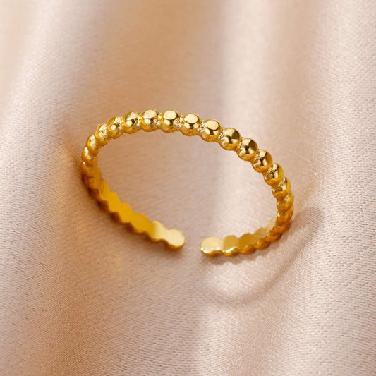 Stainless Steel Rings for Women Aesthetic Sunflower Gold Plated Wedding Couple  image 0