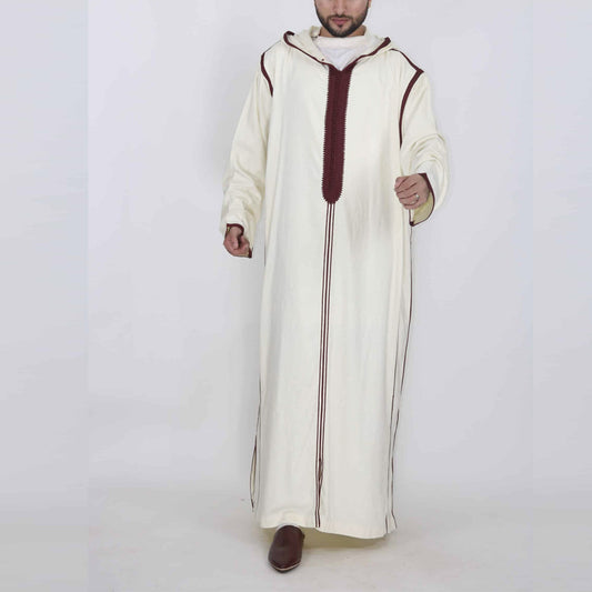 Abaya Jellaba For Men Islam Kameez Thobe New Arab Men's Hooded Shirt Muslim Rob image 0