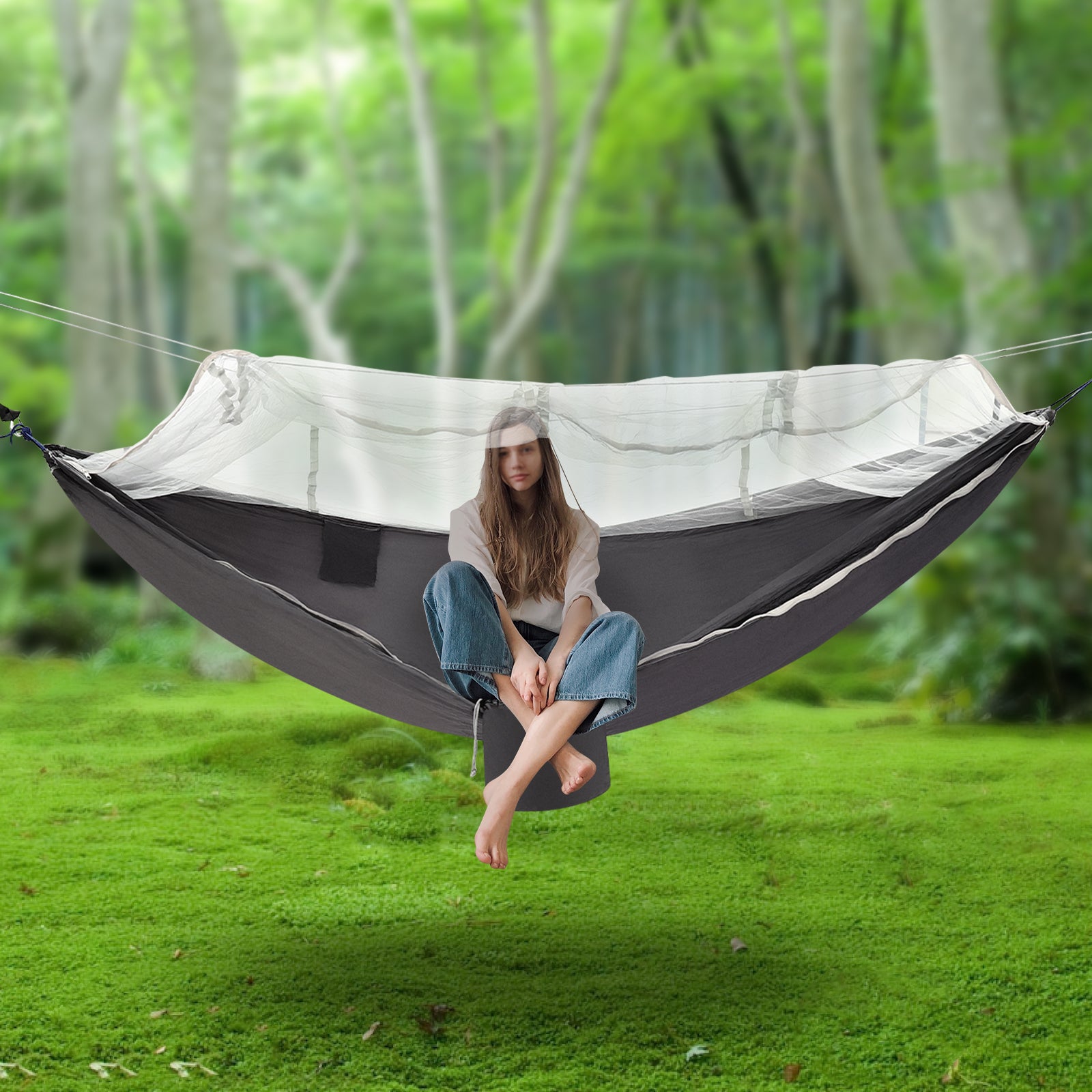 Adults  Outdoor Travel  Lightweight Portable Camping  Tent  Hanging Hammock wit image 1